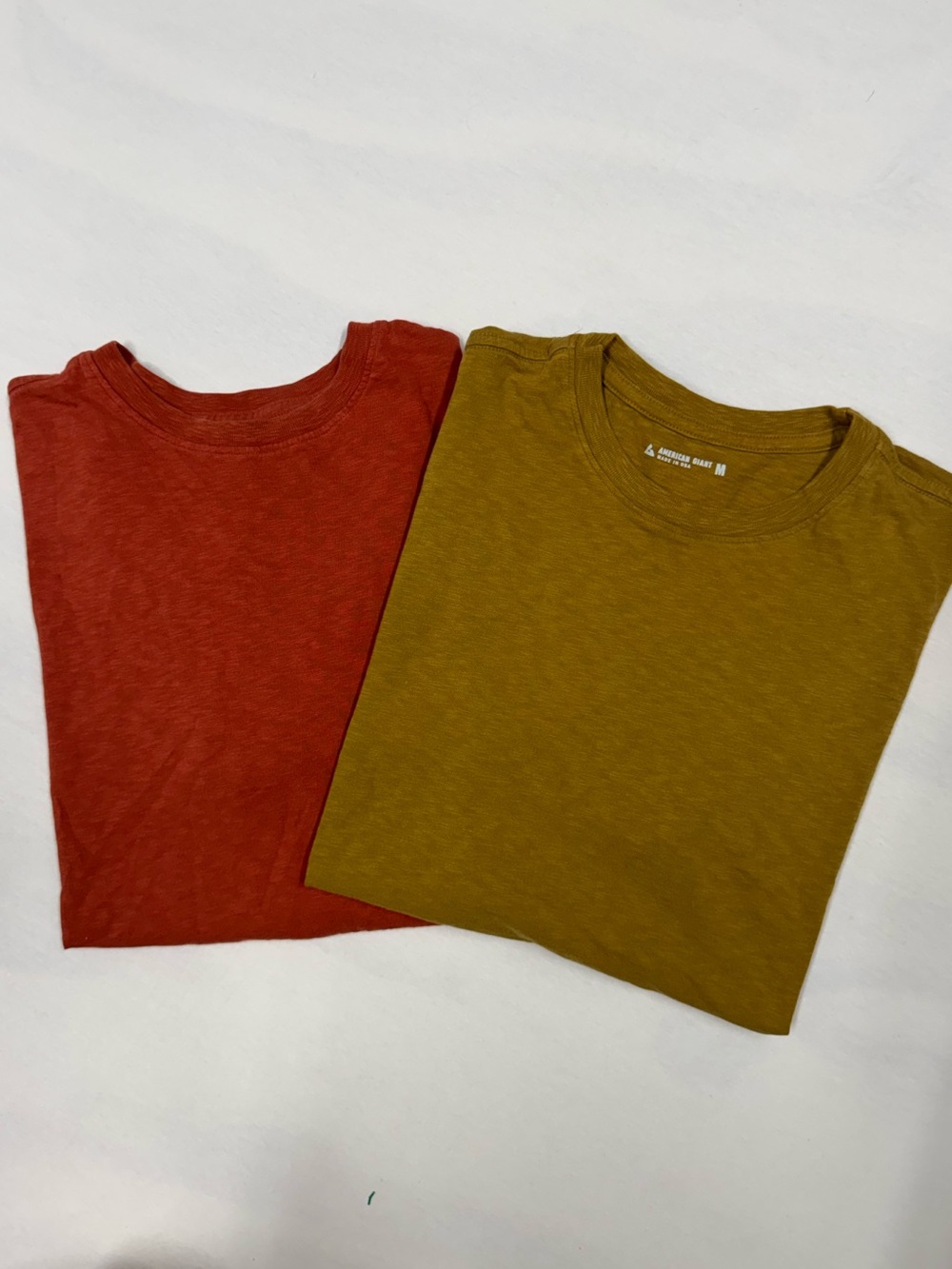 LOT OF 2 American Giant Premium Slub Crew Neck T Shirt Men’s Medium USA Made